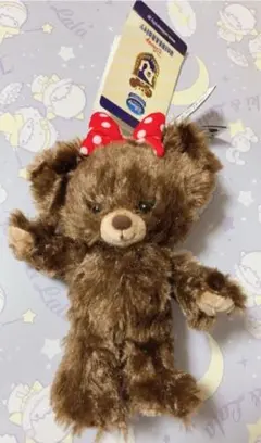 ユニベア ミニーマウス キーチェーン 初期 プリン ぬいぐるみ マスコット