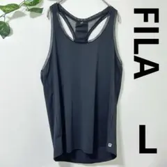 フィラ タンクトップ ラウンドネック L 黒 ポリエステル ヨガのサムネイル