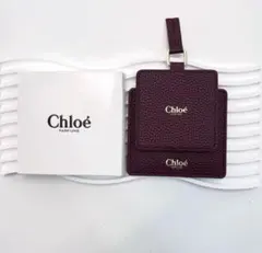 Chloe ノベルティミラー　専用ケース　新品未使用　ワインレッド　大人女子のサムネイル