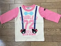 新品 DOUBLE.B 70 長袖ロンT ピンク ミキハウス 女の子 可愛い