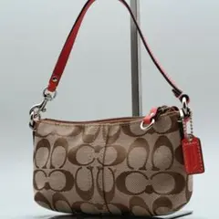 ⭐極美品⭐COACH シグネチャー ターンロック アクセサリーポーチ