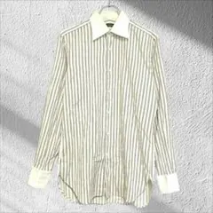 ユナイテッドアローズ 長袖 ワイシャツ クレリックシャツ 綿100% ストライプ