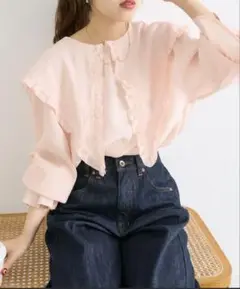 w closet 【2WAＹ】衿フリルブラウス