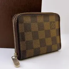 【良品】ルイヴィトン ダミエ ジッピーコインパース エベヌ 小銭入れ ブラウン