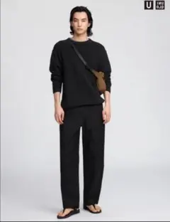 新品未使用】 UNIQLO U ワイドフィットチノ ブラック 70