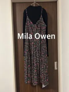 定価10,120円 Mila Owenアシンメトリーヘムプリーツキャミワンピース