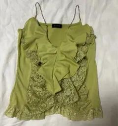 フリルレースキャミソール　Y2K フェアリーグランジ