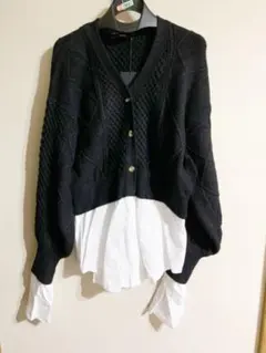 EMODA ドッキングシャツニット