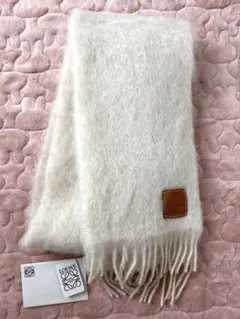 LOEWE ロエベ　スカーフ　モヘア&ウール　アイボリー