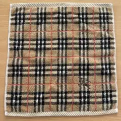 ☆未使用☆ バーバリー チェック柄 ウォッシュタオル ロゴ刺繍付き