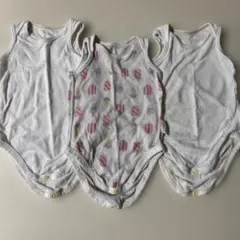 ユニクロ　メッシュ　ロンパース　肌着　3枚セット 80