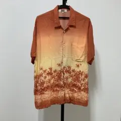 C-138　Press Attache オレンジ　アロハシャツ サイズM