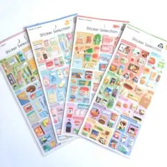 【大人気】セリア ミニチュア風シール コンビニ スーパー ドラックストア 文房具