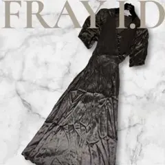 美品✨《フレイアイディー》カシュクールサテンワンピース ブラウン サイズ0