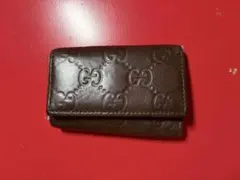 訳アリGUCCI グッチ グッチシマ キーケース ダークブラウン