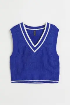 H&M ベスト　Vネック　ブルー　未使用