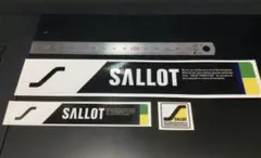 SALLOT　サロットステッカー黒横長３枚セット 私をスキーに♪