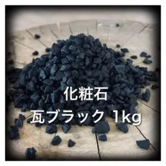 1kg 化粧石 化粧砂 石 用土 マルチング デコジャリ ブラック アガベ 3