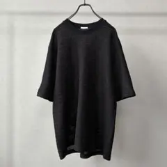 【涼しい】大きめ ジーユー GU サマーニット Tシャツ ブラック Y2K