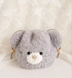 くまポーチ 編み物 ハンドメイド