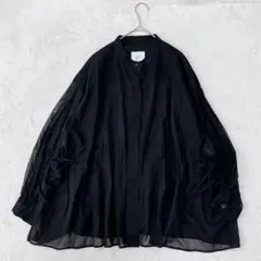 プルミエアロンディスモン ワイドスリーブ ブラウス ボタン 綿100