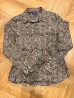 CHAPS レオパード柄 長袖シャツ XL
