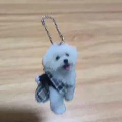 新品未使用で可愛い犬の チェック柄スカーフ