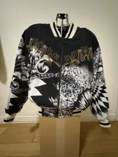 グラフィックプリント ボンバージャケット