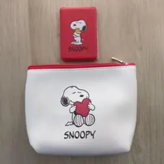 新品未使用　DHC スヌーピーポーチ&ミラーセット