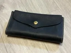 本物 チャム 長財布 cham 緑色系 小銭入れあり レザー e14のサムネイル