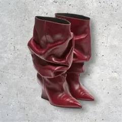 archive Leather Slouchy WedgeAnkle Boots