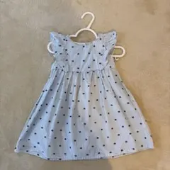 H&M ストライプドットワンピース 9-12M 80サイズ