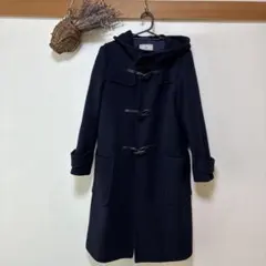 ネイビー ダッフルコート フード付き