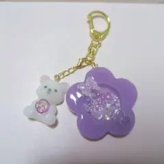 桜 うさぎ シェイカー シャカシャカ キーホルダー ハンドメイド レジン