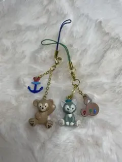 ダッフィー＆ジェラトーニ ストラップ/未使用品