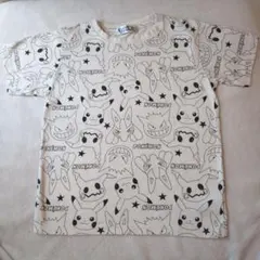 ポケモン 半袖Tシャツ　140 モノトーン
