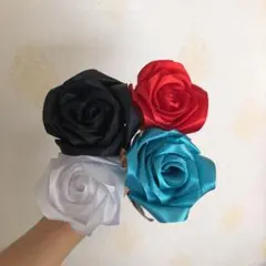 リボンバラ　枯れないバラ 永遠な愛 プレゼント お祝い　ラッピング無し5本バラ