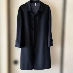 黒 カシミアステンカラーコート