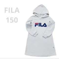 FILA フィラ キッズ パーカーワンピース 150 ホワイト スカート　長袖のサムネイル