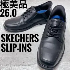 SKECHERS SLIP-INS 26.0cm ブラック レースアップ