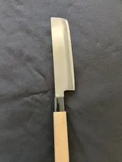 研ぎ屋の包丁！銘不明手打ち菜切165㍉/再生品、柄新品のサムネイル