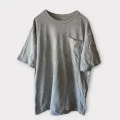 カーハート ポケットTシャツ クルーネック 半袖 無地 M 灰 綿混 旅行のサムネイル