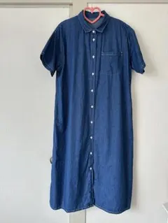 【6月末までの出品】西松屋 マタニティ デニムシャツワンピース Lサイズのサムネイル