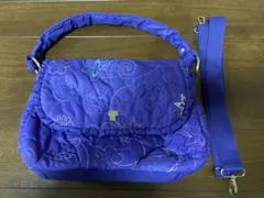 アナスイ　ANNA SUI 2WAY キルティング　バッグ　ショルダー★紫　蝶