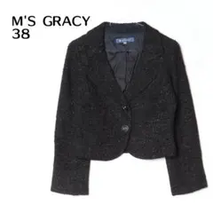 M'S GRACY ツイードジャケット 38 ブラック 入学式 卒業式 美品のサムネイル