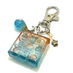 サンセットレジンチョコレートボックスキーホルダー　シェイカー　空玉チャーム付