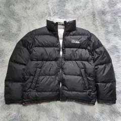 ファーストダウン ダウンジャケット 2XL リバーシブル 黒 シルバー 肉厚