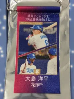 11/22限定　中日ドラゴンズ　ガチャ　シークレットタペストリー　大島洋平選手