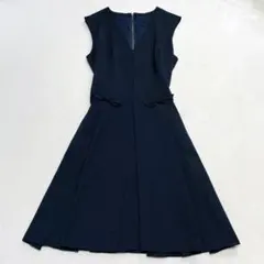 美品✨ フォクシーニューヨーク プリーツ ドレス マットストレッチ