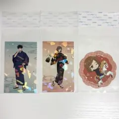 呪術廻戦 花やしき　伏黒恵 釘崎野薔薇 ミニステッカー　ビジュアルカード